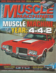 HEMMINGS MUSCLE MACHINES 2012 DEC - HEMI vs HEMI, PENSKE, Z28, W-30, MOTION
